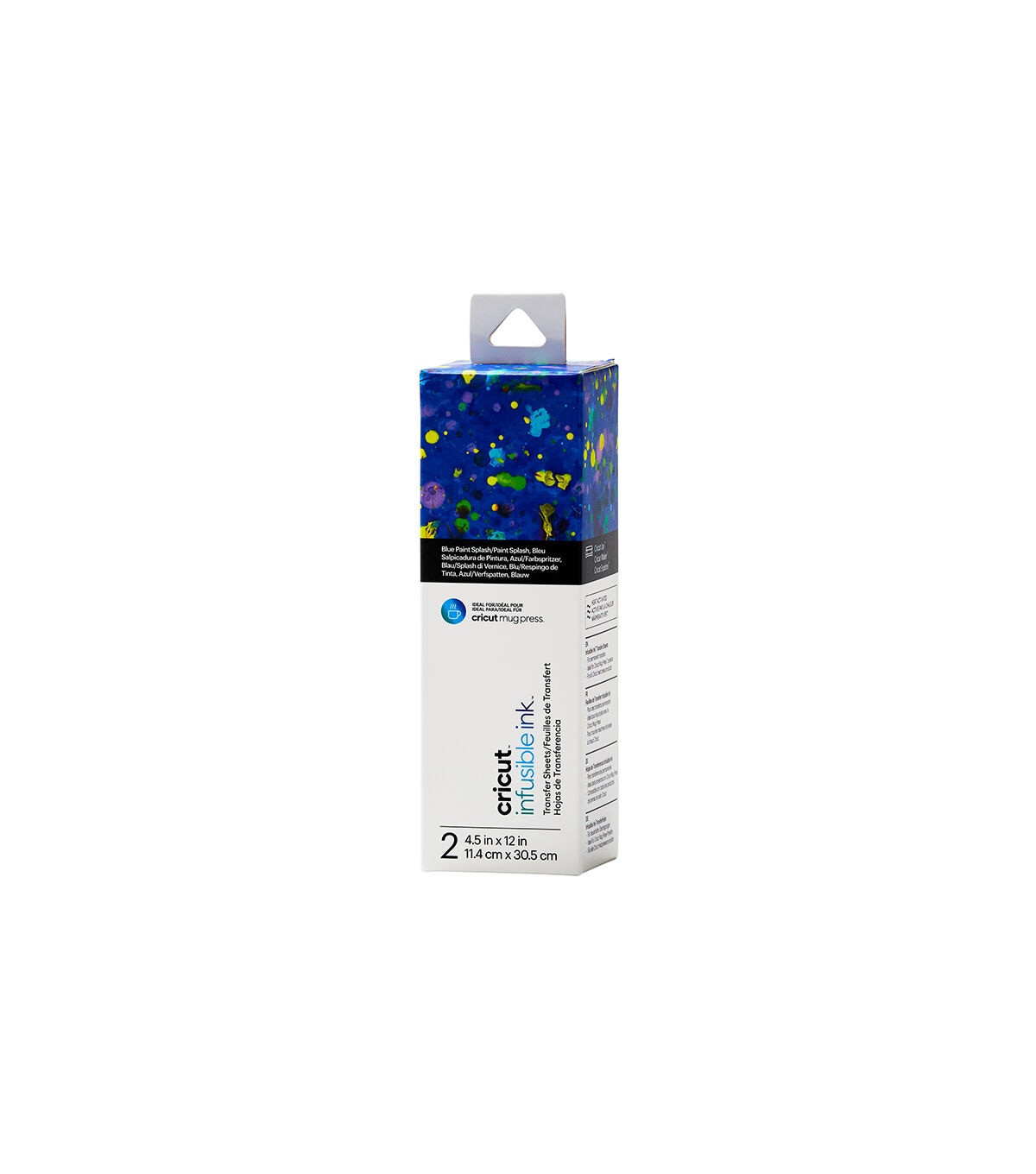 Cricut 4.5 x 12 Blue Paint Splash Infusible Ink Transfer Sheets 2ct
