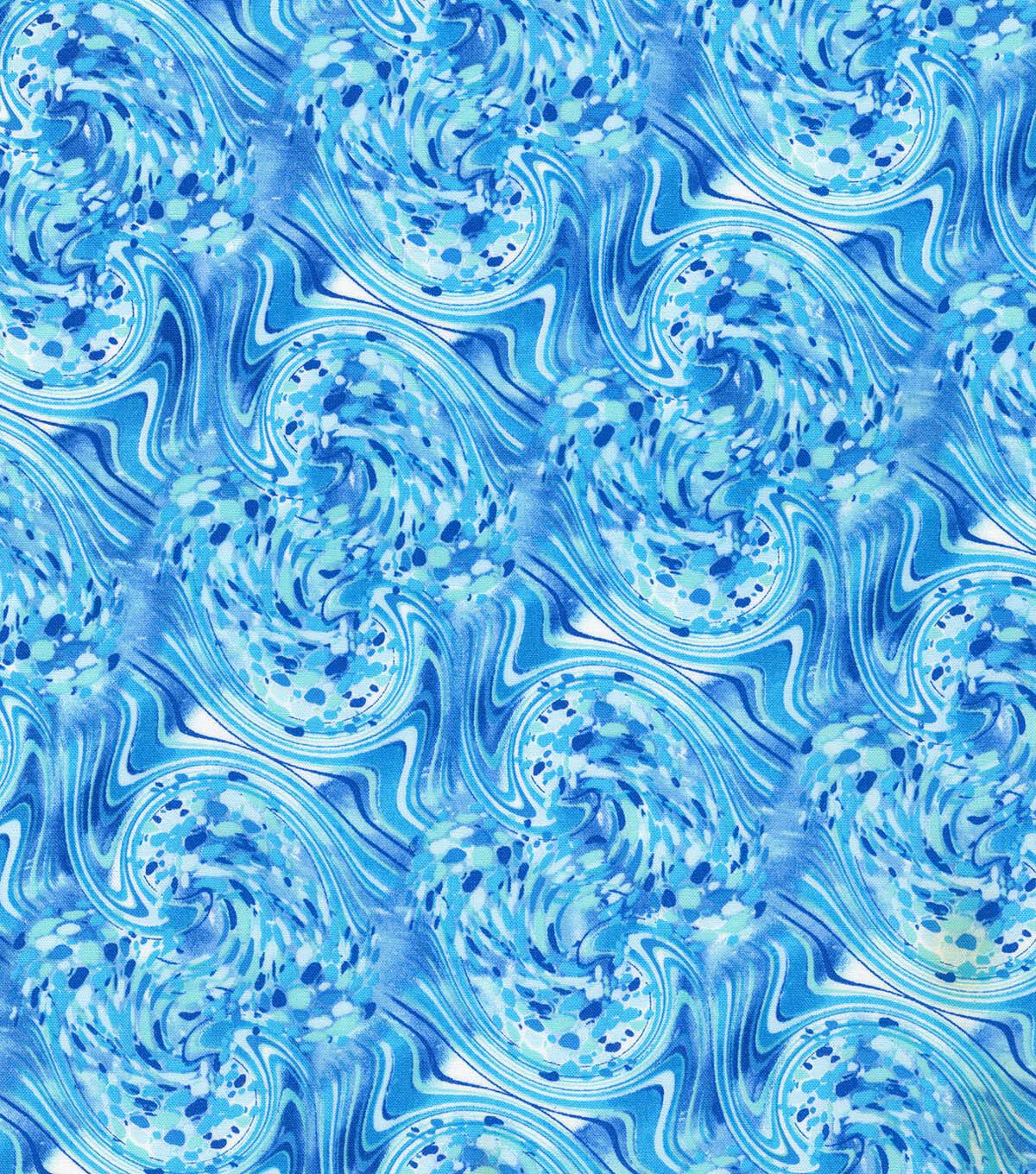 Robert Kaufman Blue Glassworks Cotton Fabric by Keepsake Calico