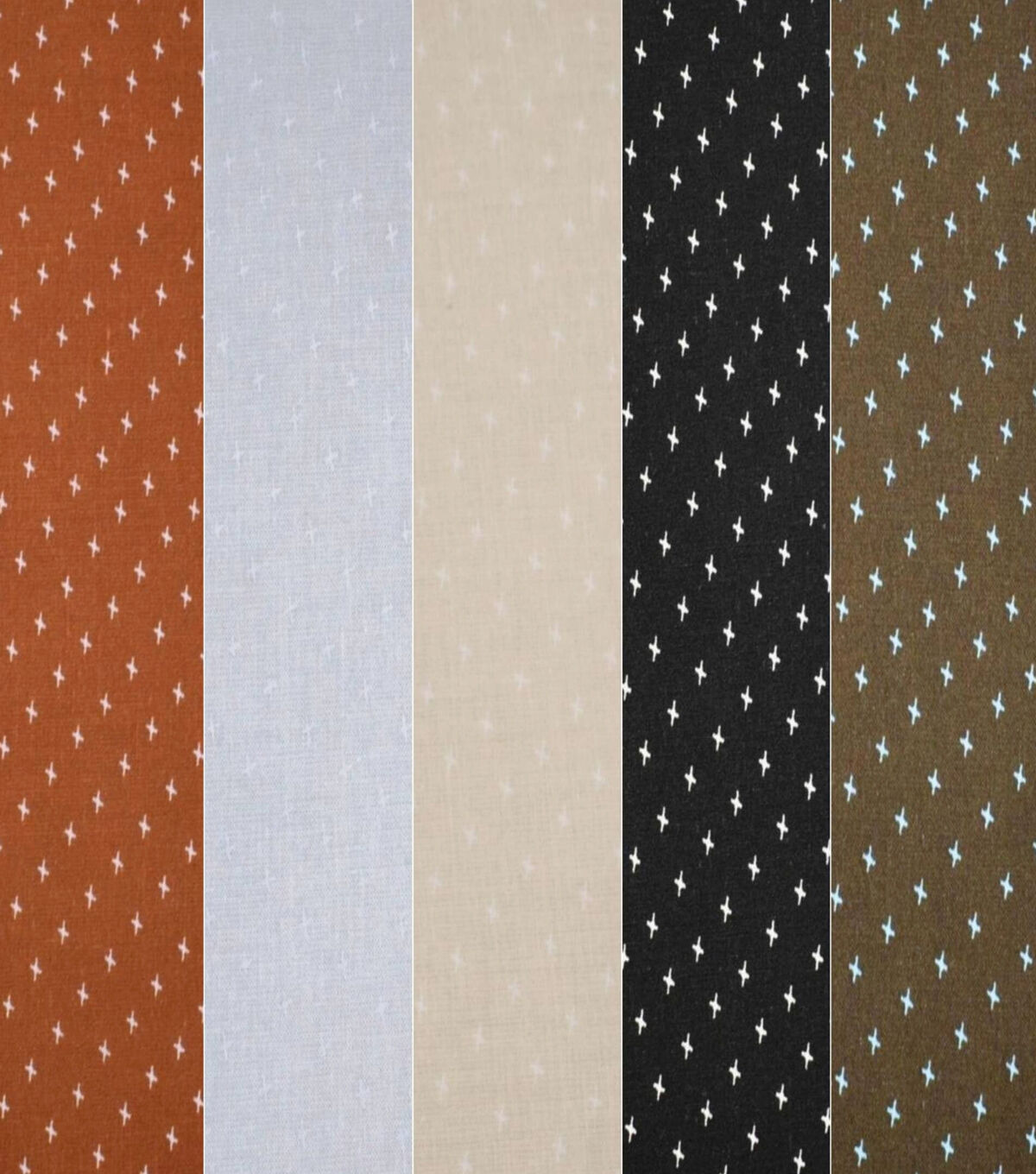 18 x 21 Geometric Cotton Fabric Quarter Bundle 5ct