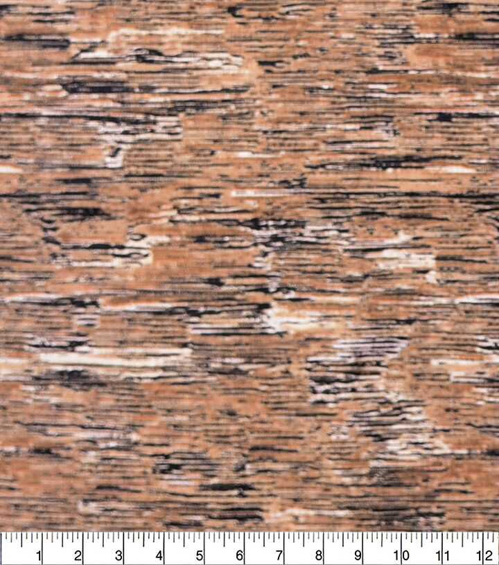 Brown Horizontal Striped Texture Quilt Cotton Fabric by Keepsake Calico