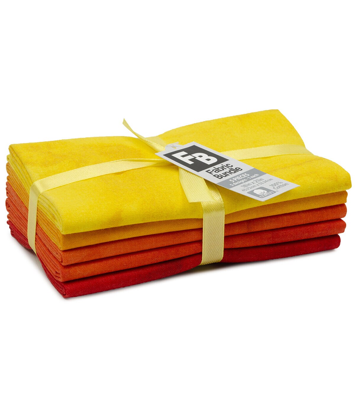 18 x 21 Yellow Textured Cotton Fabric Quarters 5ct by Keepsake Calico