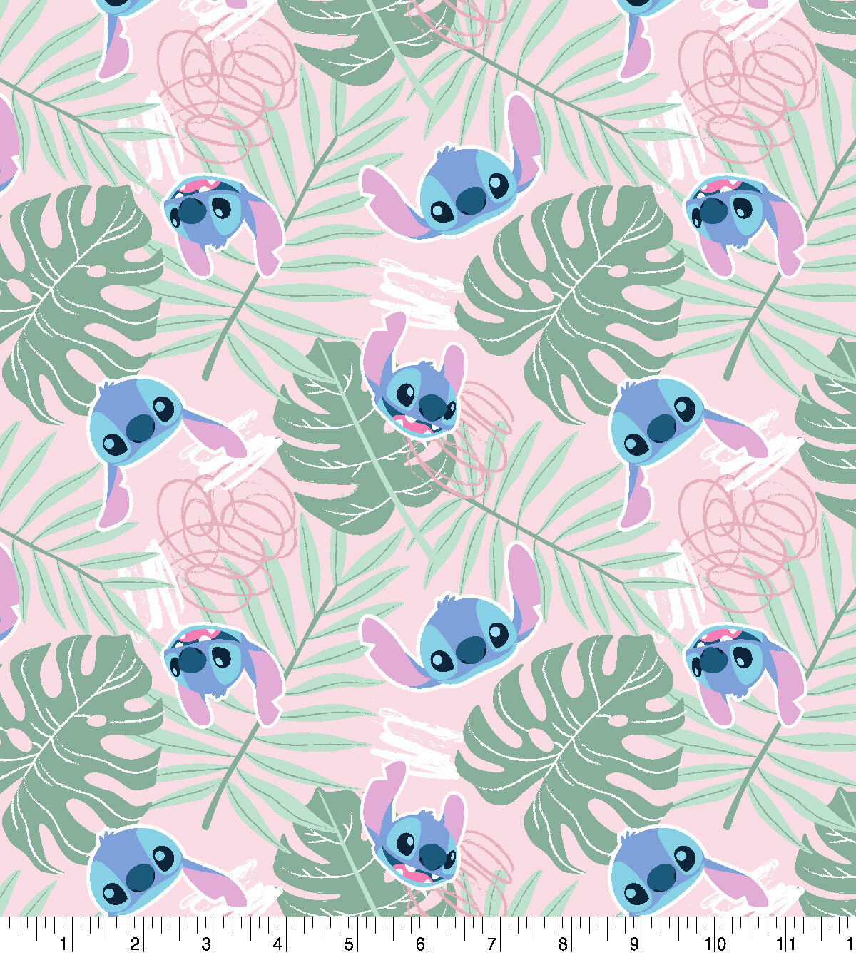 Disney Stitch Scribble Vacation Cotton Fabric