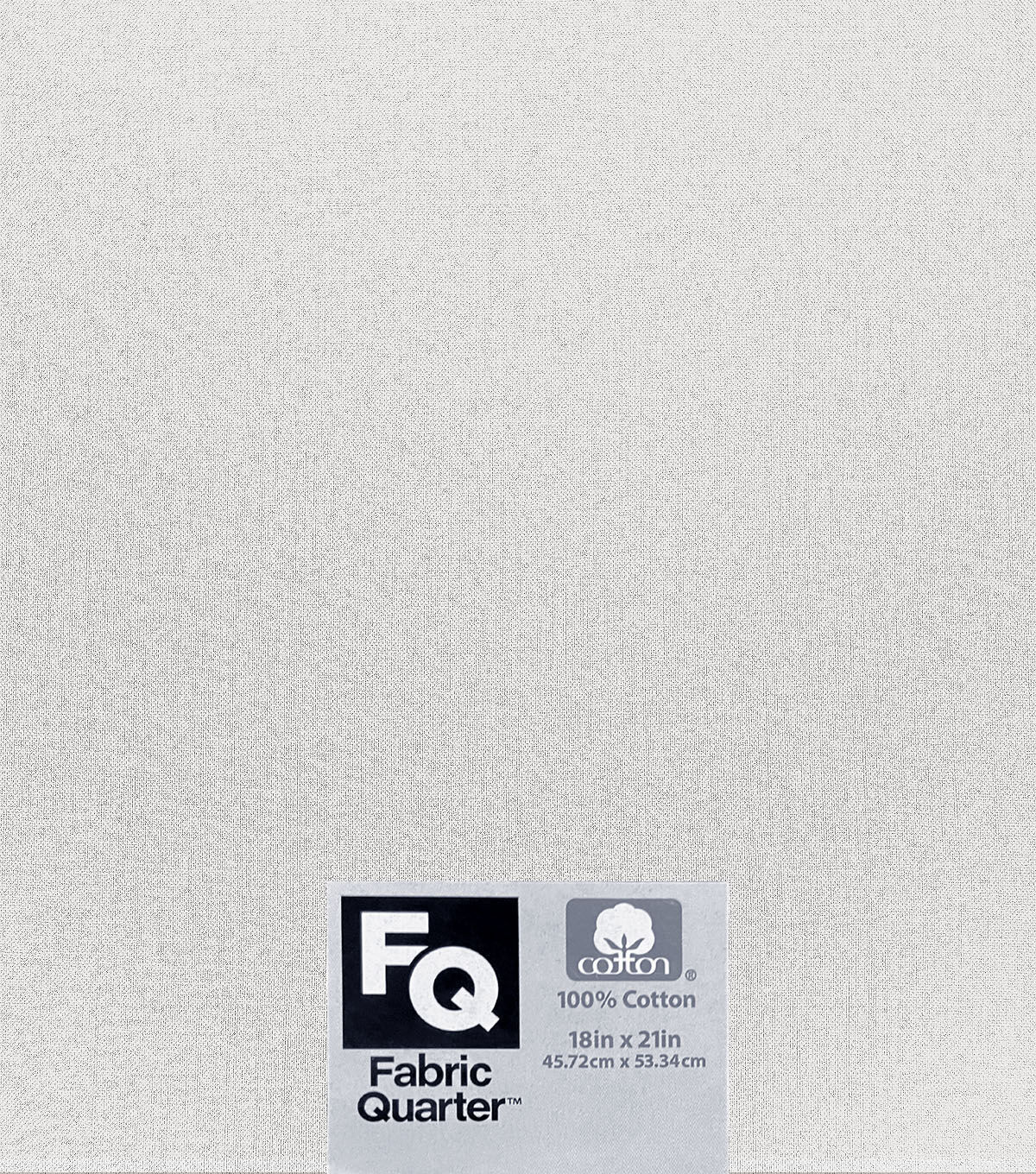 White 1 Piece Cotton Fabric Quarter