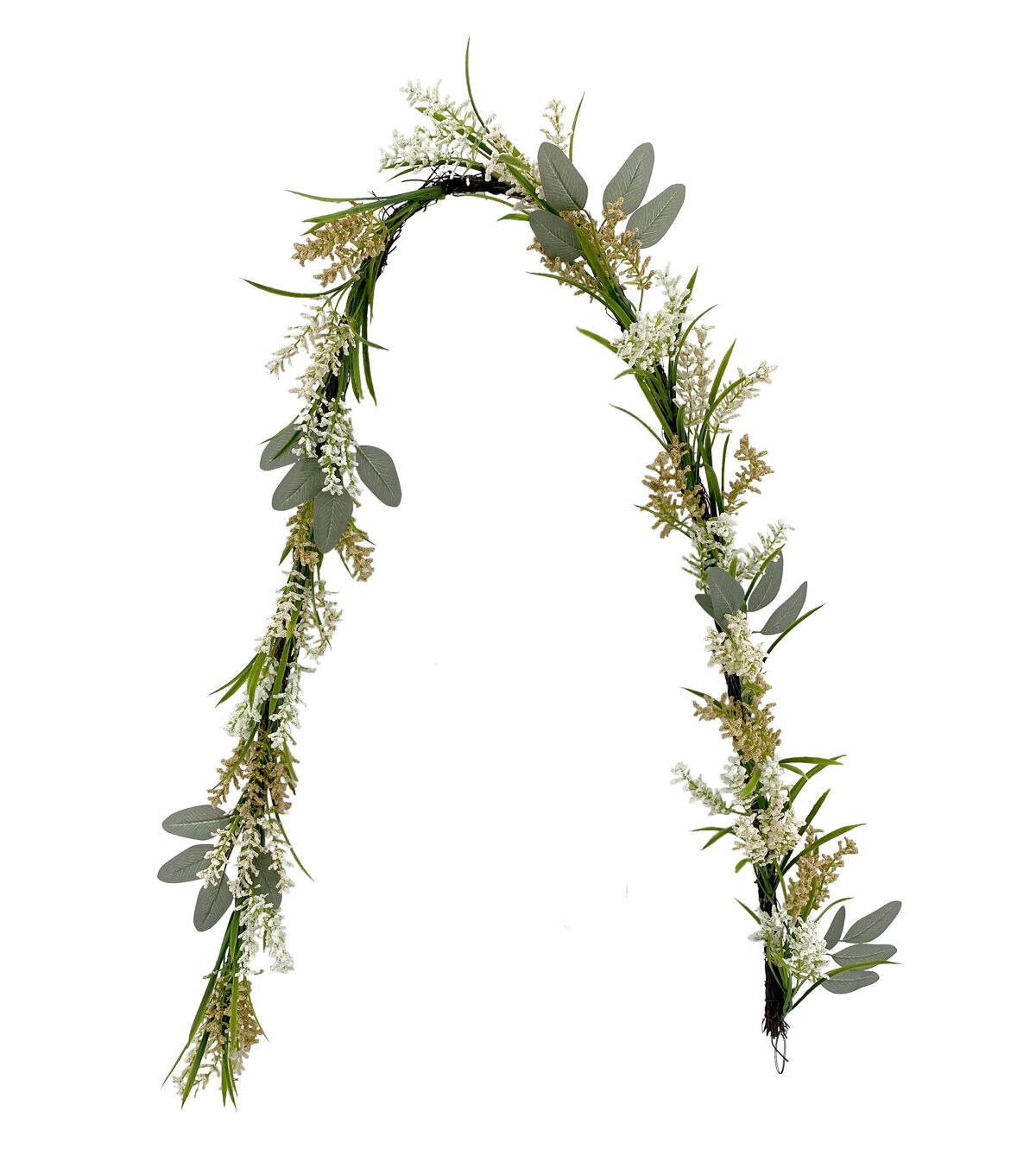 Spring Brown & Cream Berry Coordinating Wreath & Garland