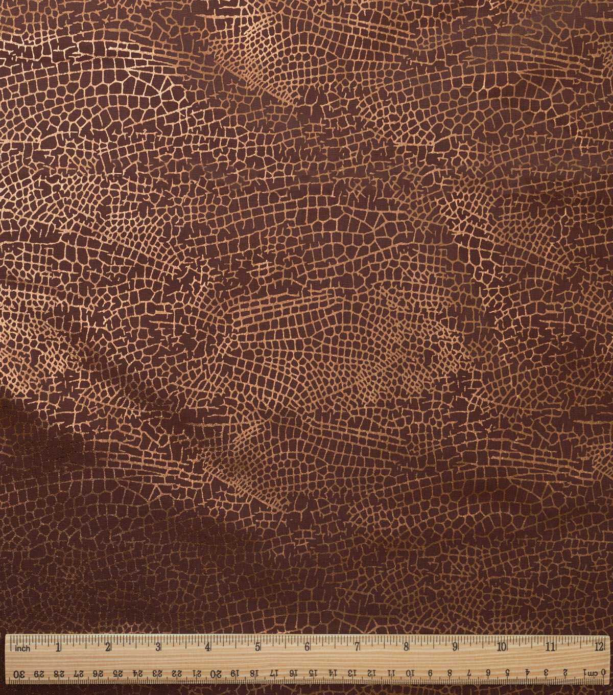 Dragonfly Wing Brown Quilt Foil Cotton Fabric by Keepsake Calico