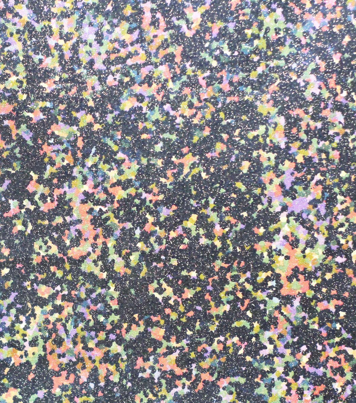 70s Splatter on Blue Quilt Glitter Cotton Fabric by Keepsake Calico