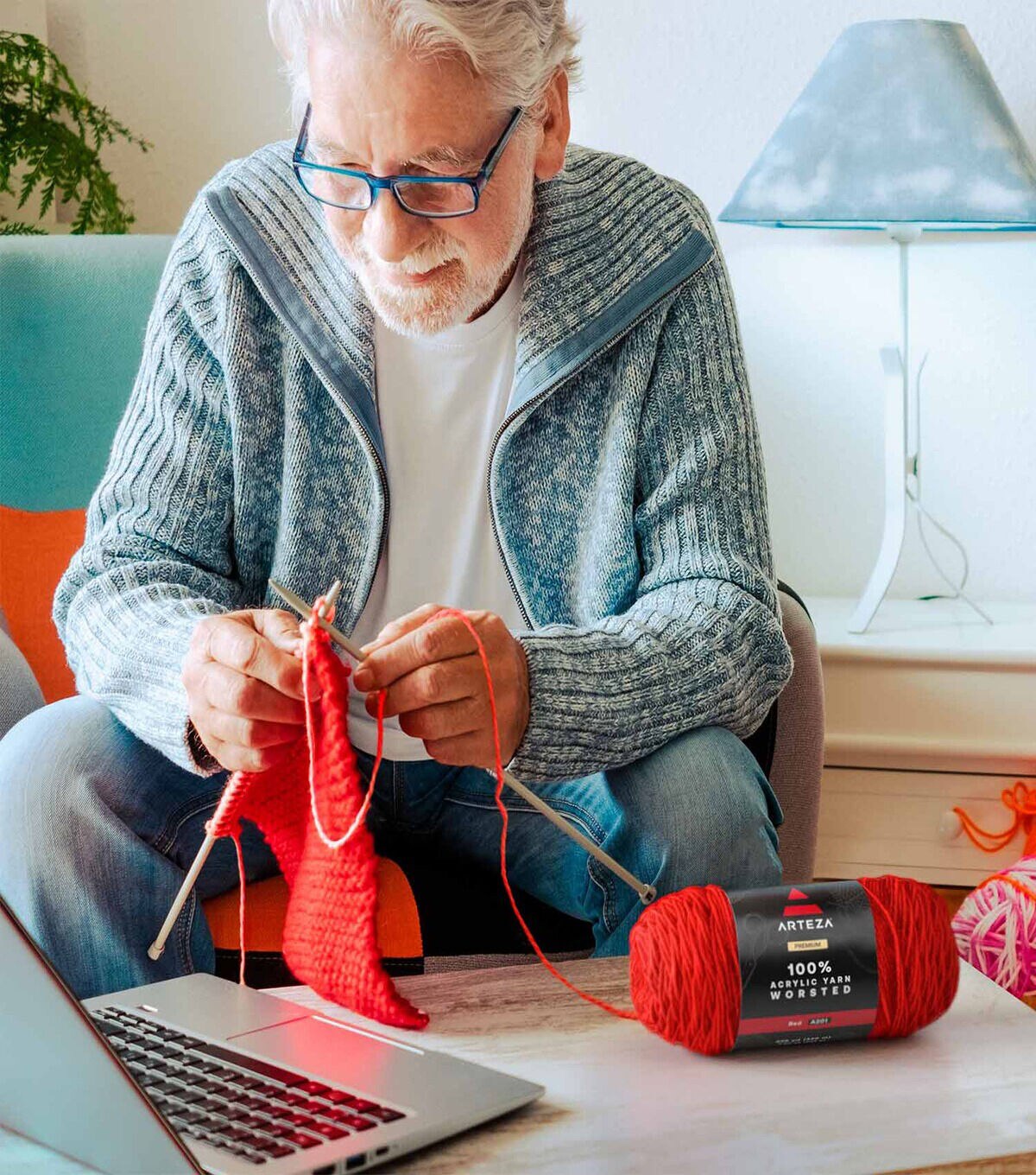 Arteza Premium 359yds Worsted Acrylic Yarn 4 Bundle