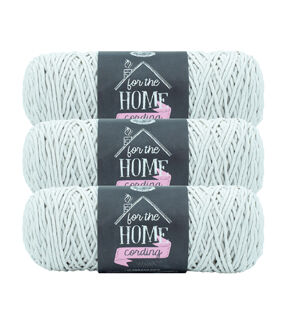 Lion Brand For The Home Cording 68yds Worsted Cotton Blend Yarn 3 Bundle