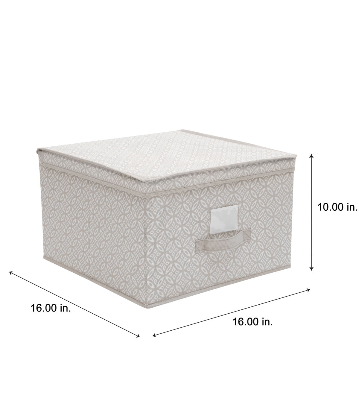 Simplify 16 x 10 Gray Boho Storage Box With Handle
