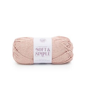 Lion Brand Soft Simple 131yds Dusty Pink Worsted Viscose Yarn