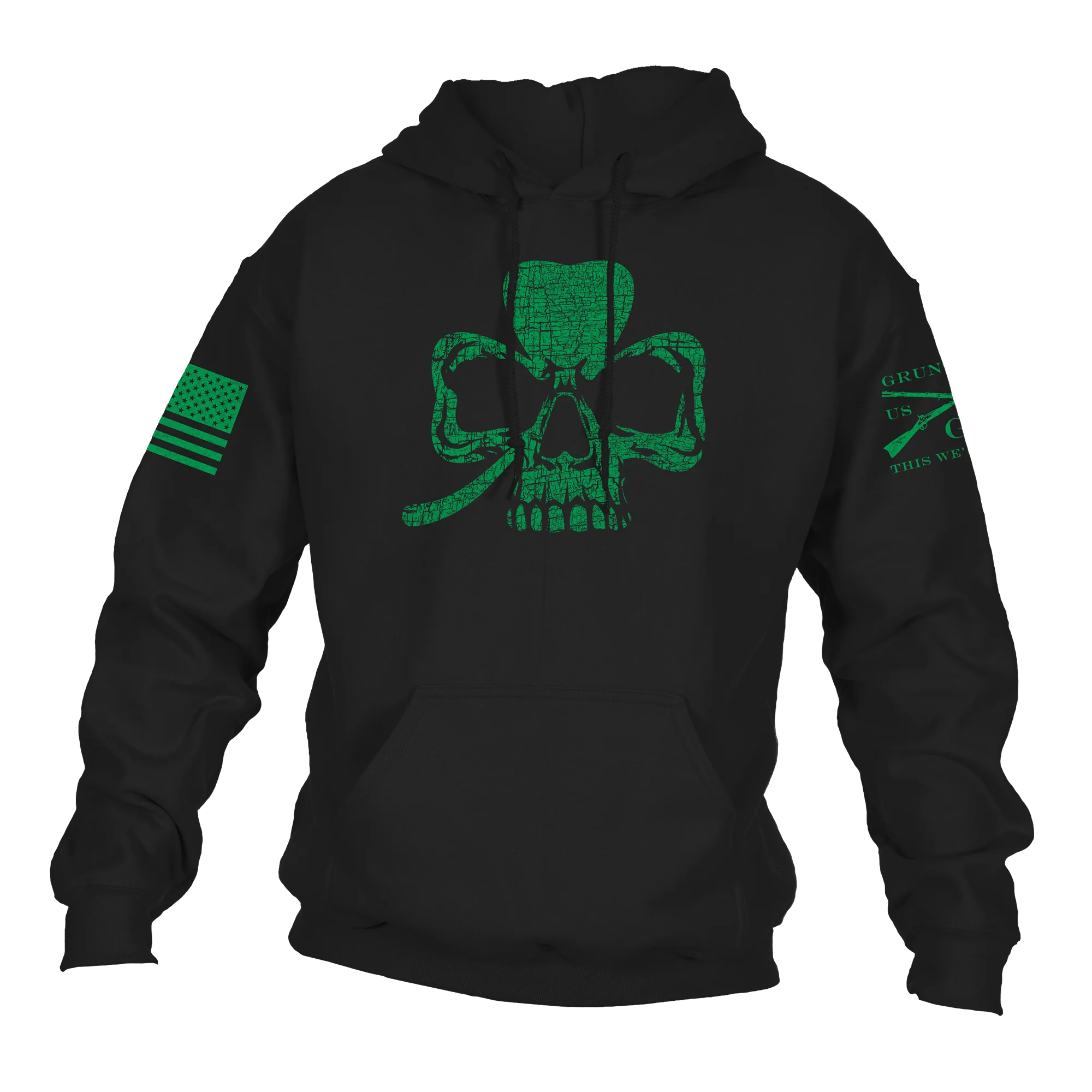 Clover Skull Hoodie - Black