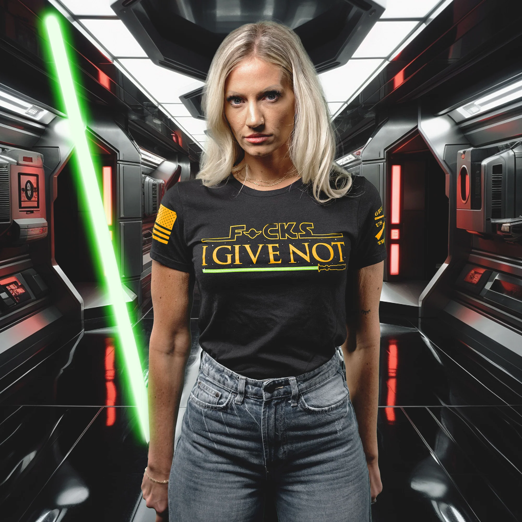 Women's F*cks I Give Not Slim Fit T-Shirt - Black
