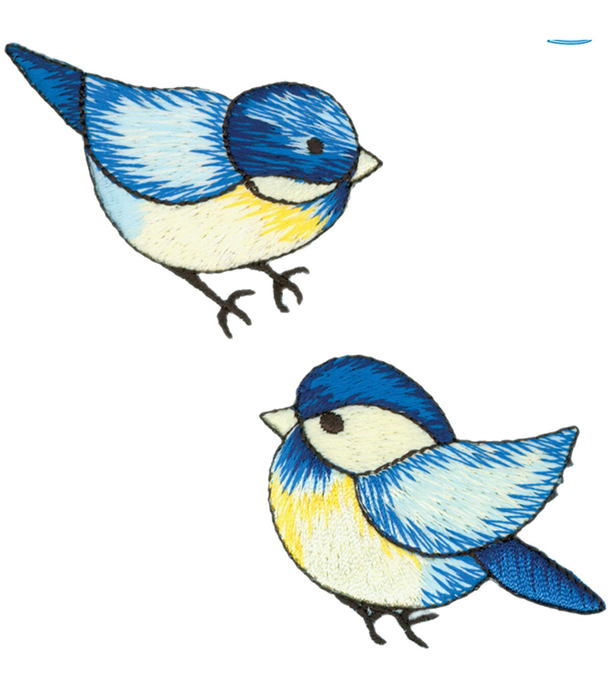 Wrights 2 Blue Birds Iron On Patches 2ct