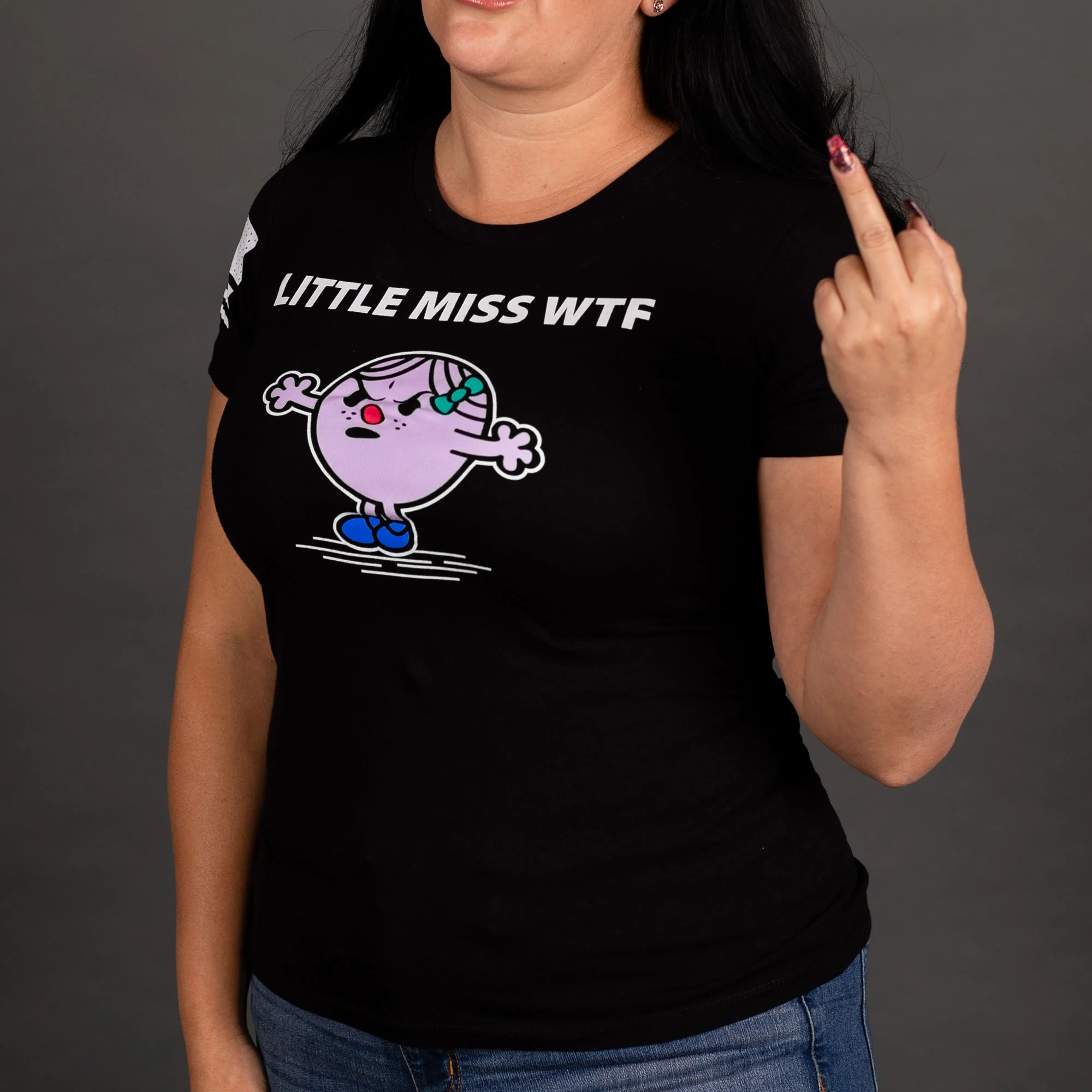 Women's WTF  Slim Fit T-Shirt - Black