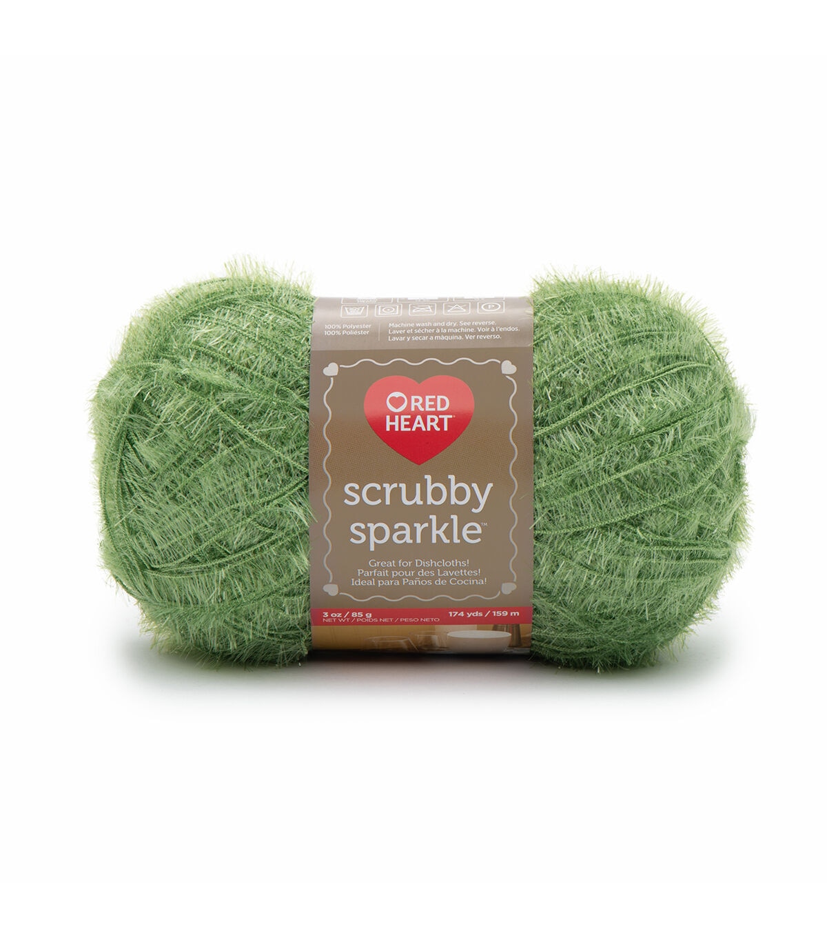 Red Heart Scrubby Sparkle 174yds Worsted Polyester Yarn