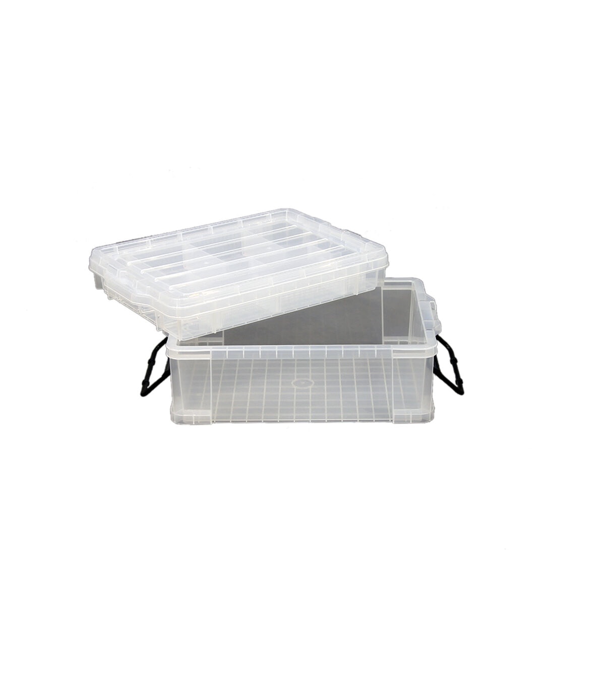 17 x 12 Stackable Durable Plastic Storage Bin With Lid by Top Notch