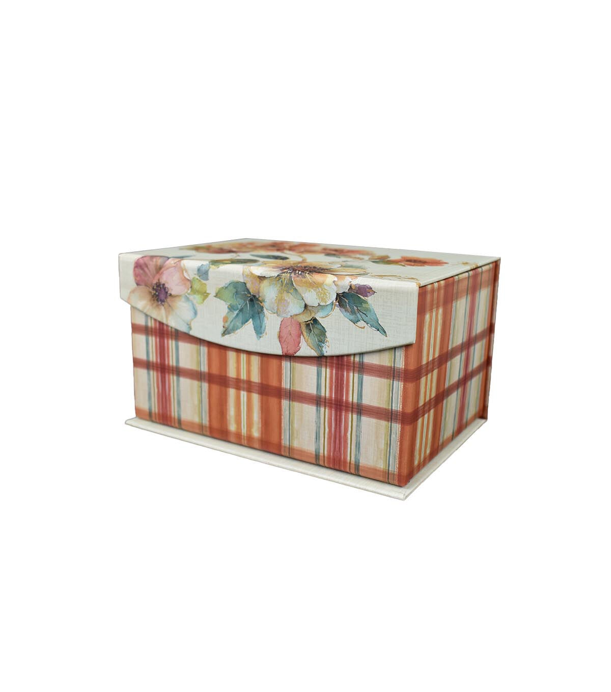 8 Spiced Nature & Orange Plaid Fliptop Box
