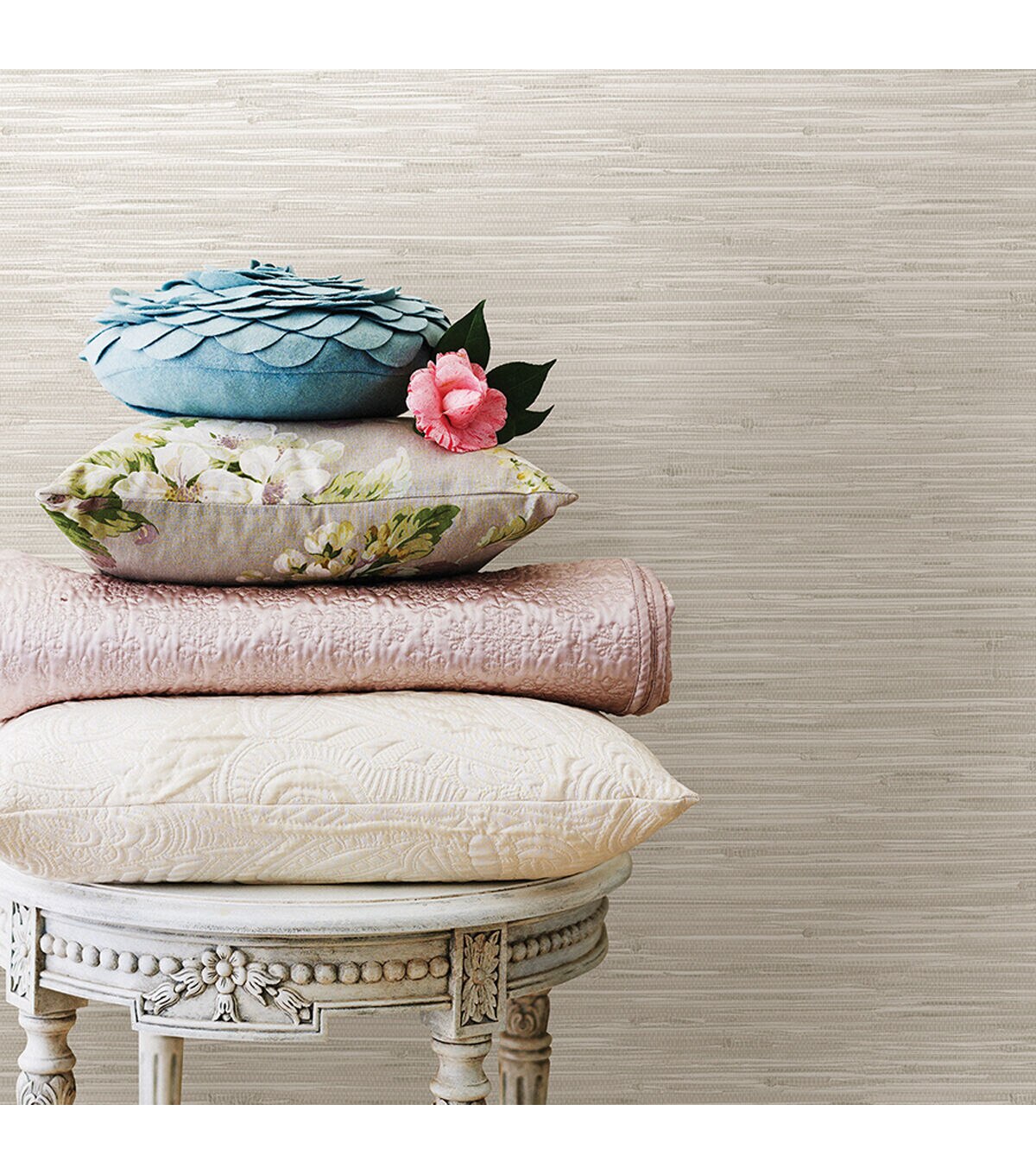 Wallpops NuWallpaper Peel & Stick Wallpaper Cream Grassweave