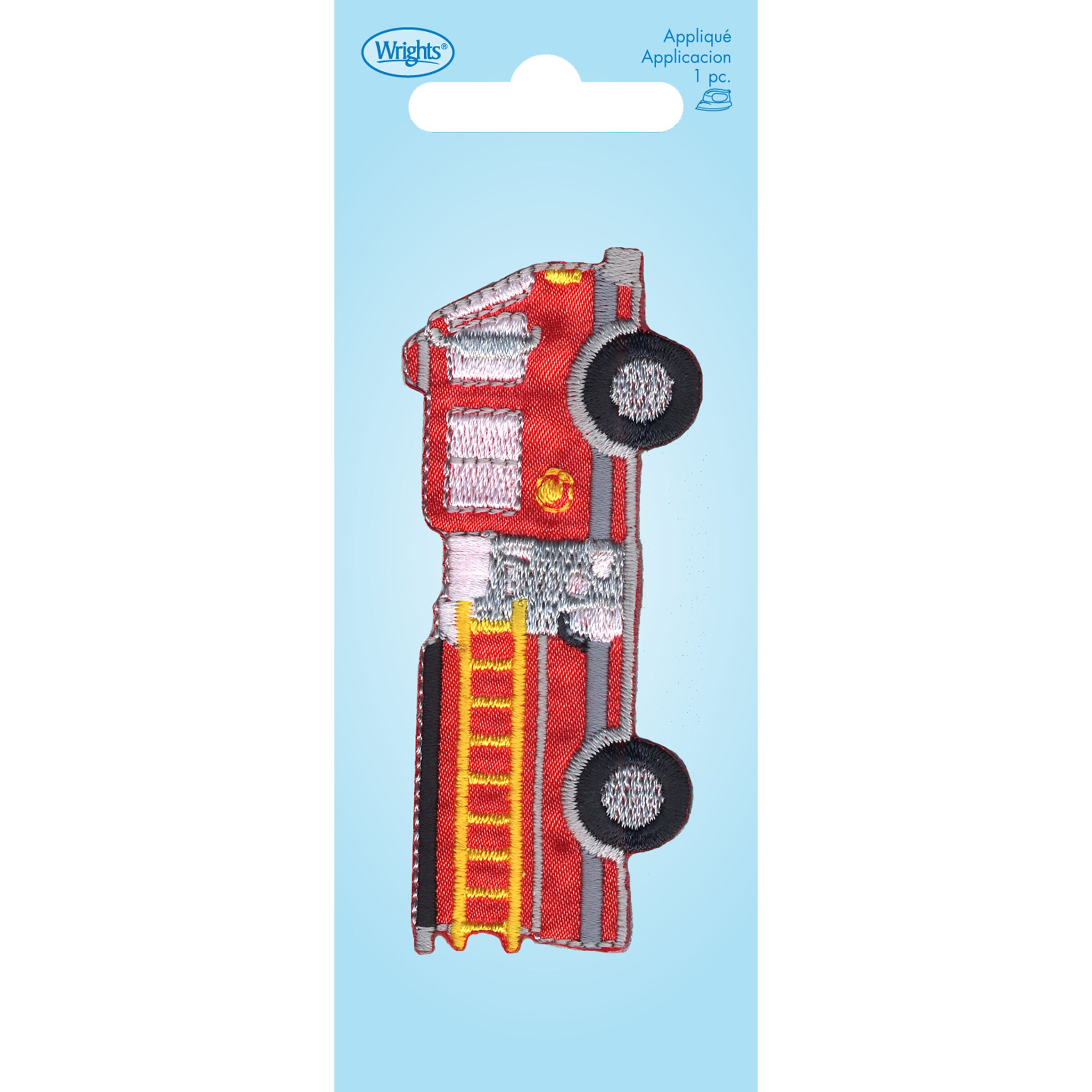 Wrights 3 Fire Truck Iron On Patch