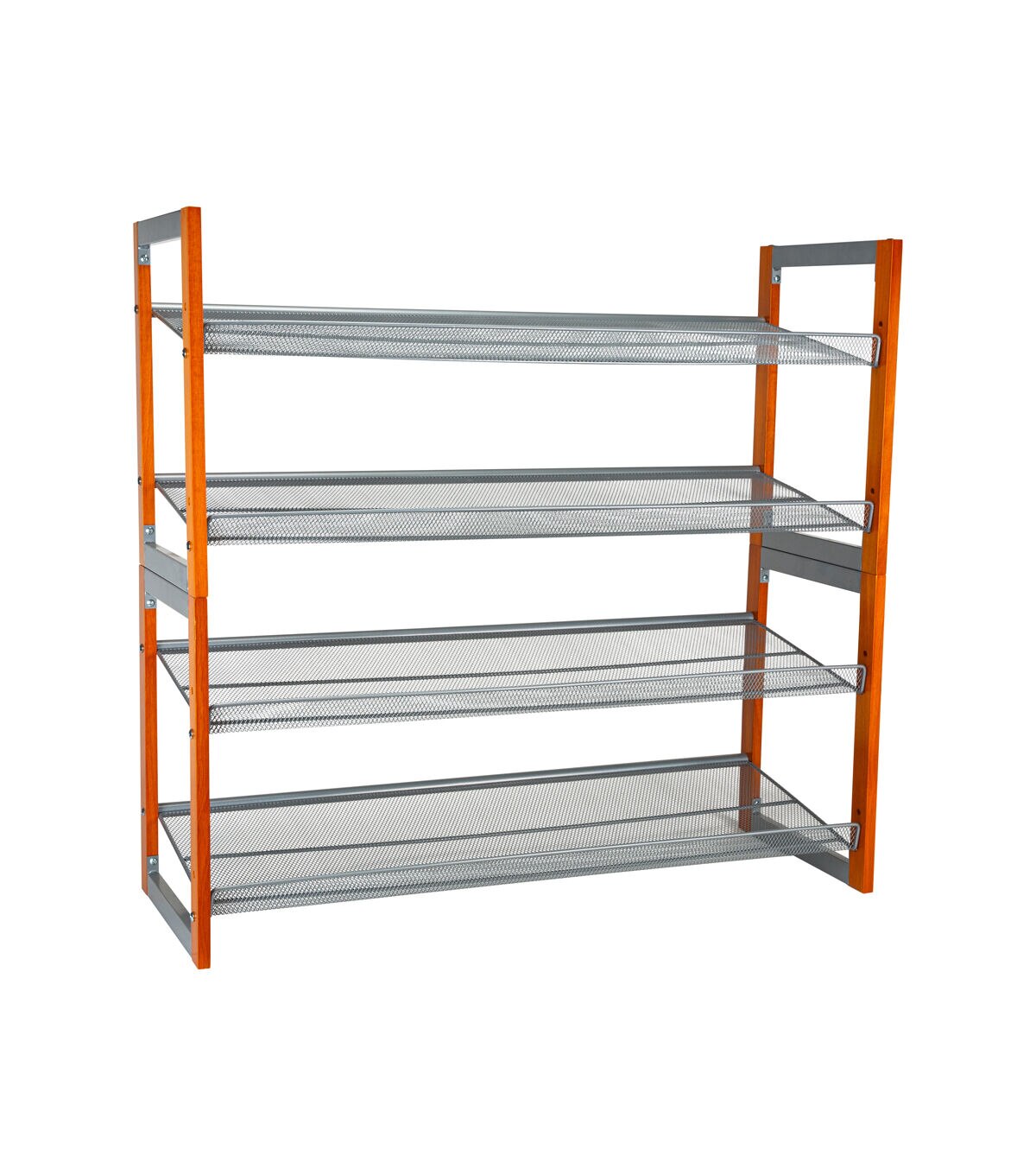 Organize It All 35 Wood 4 Tier Stackable Shoe Rack