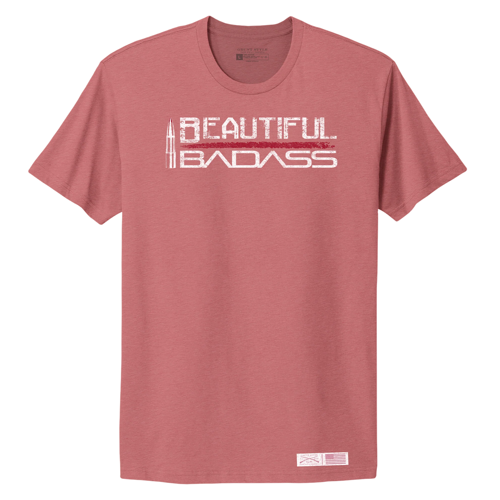 Women's Beautiful Badass Boyfriend Fit T-Shirt - Heather Mauve