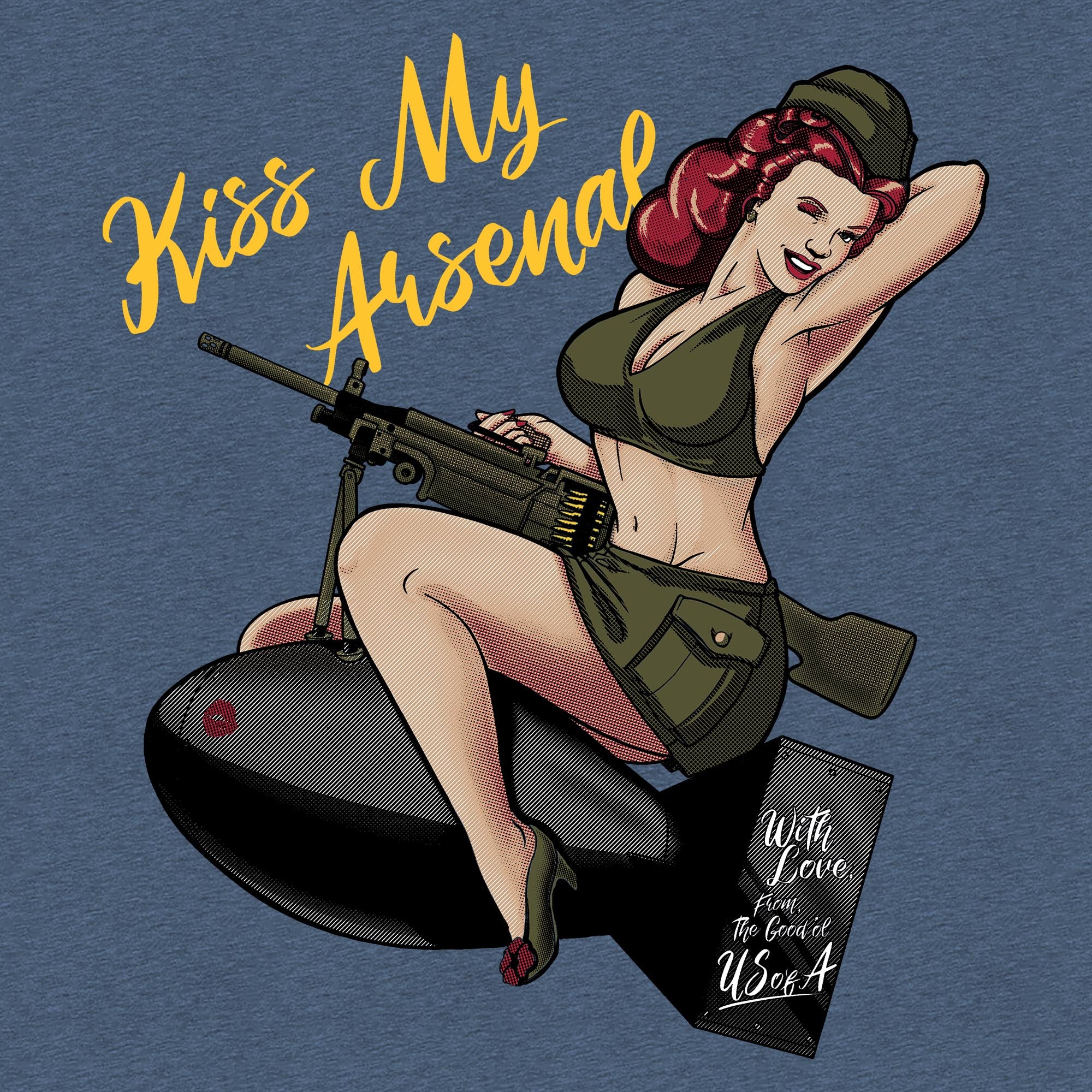 Kiss My Arsenal Hoodie - Indigo