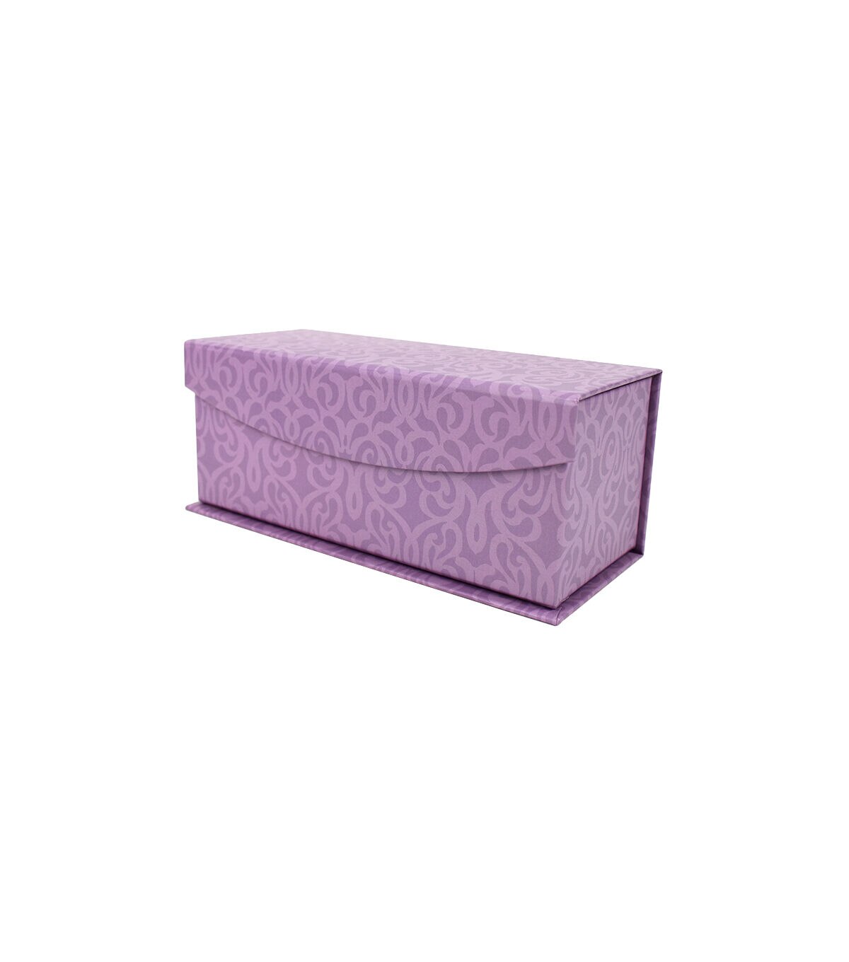 8 Purple Floral Fliptop Box