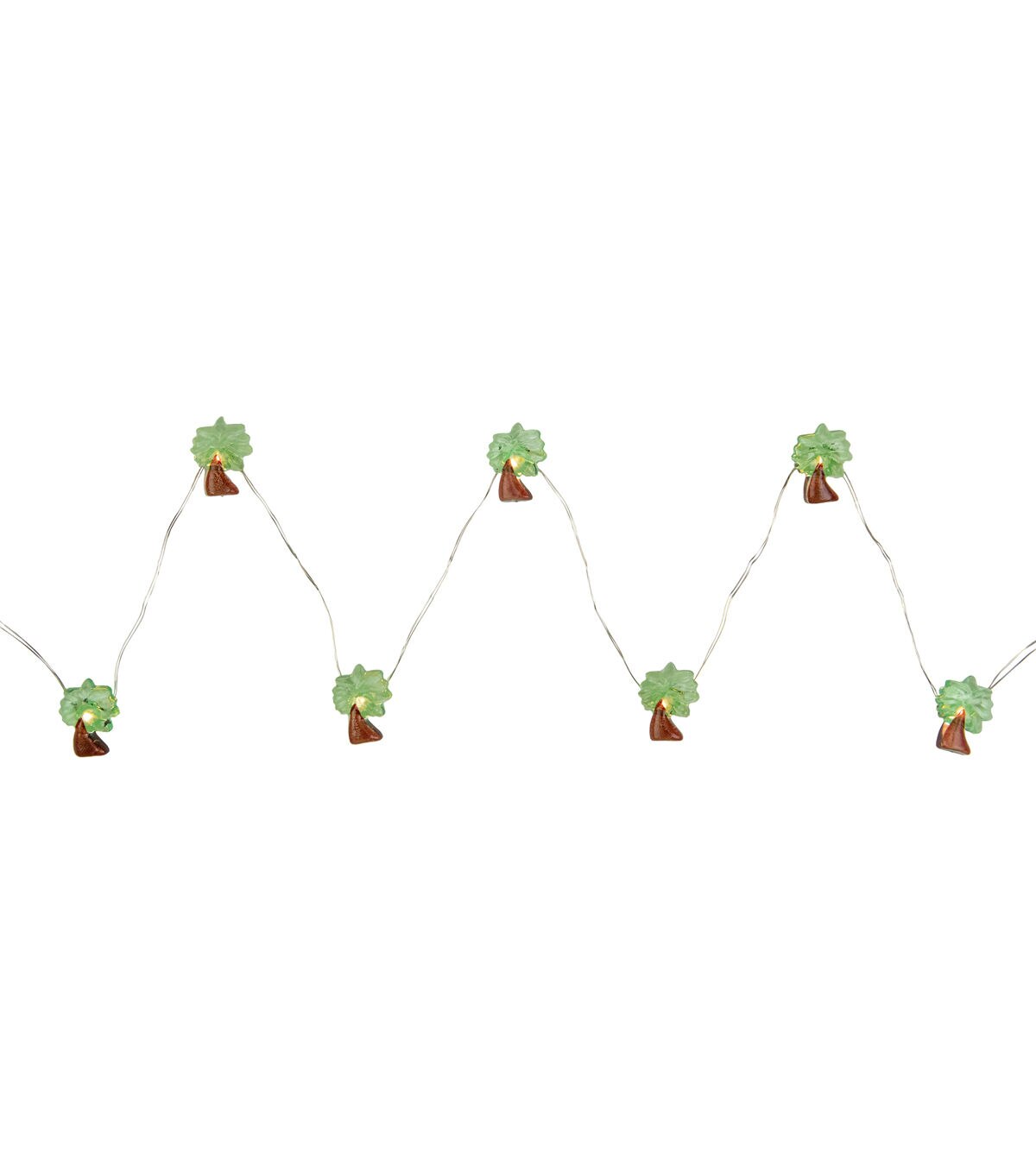 Northlight 10-Count LED Green Brown Palm Tree Fairy Lights - Warm White