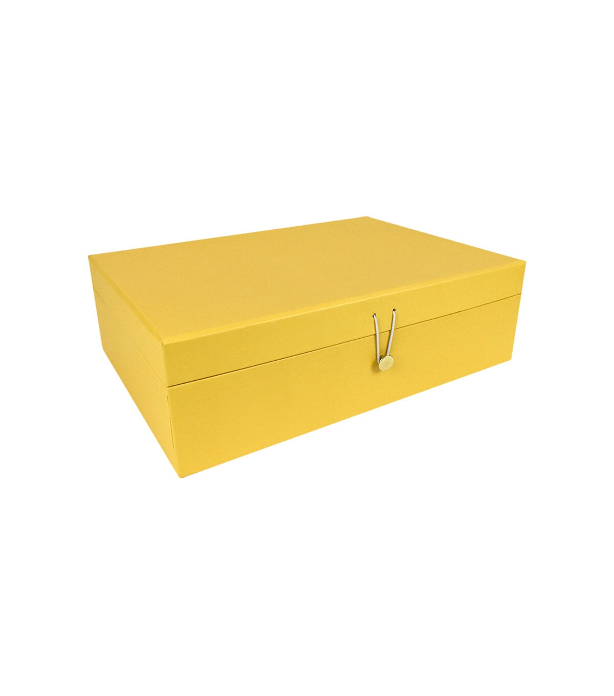14 Gold Rectangle Box With Button Closure