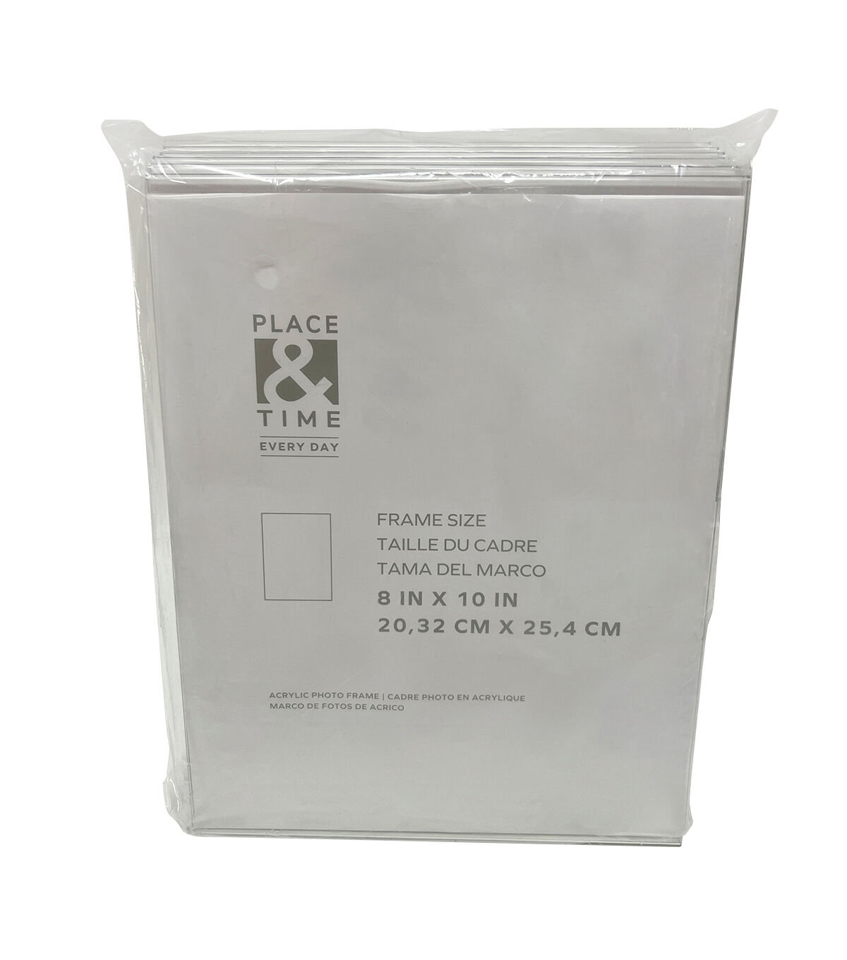 8 x 10 Clear Acrylic L Base Tabletop Picture Frame 6pk by Place & Time