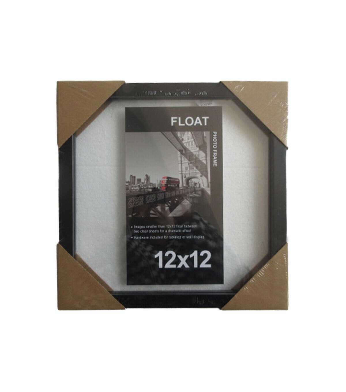 Innovative Creations 12 x 12 Black Wood Float Photo Frame
