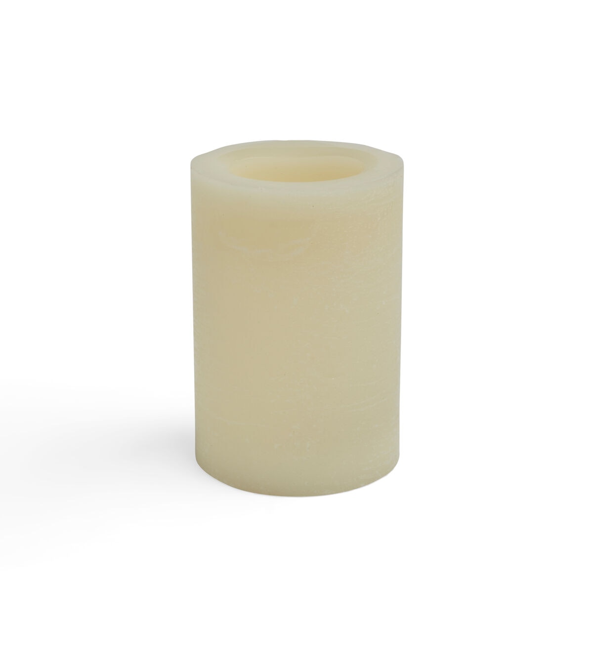 Flameless 4x6 Cream Vanilla Scented LED Rustic Pillar Candle