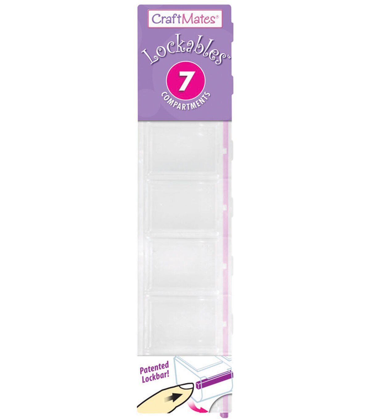 Craft Mates 3XL Plastic 7 Compartment Locking Caddy