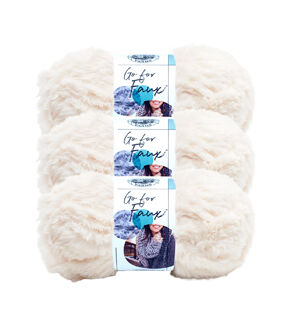 Lion Brand Go For Faux 24yds Jumbo Polyester Yarn 3 Bundle