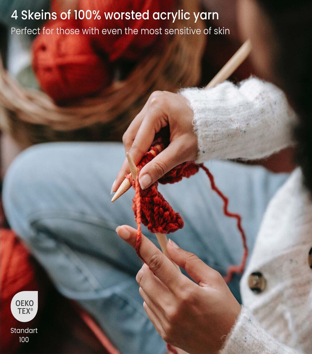 Arteza Premium 359yds Worsted Acrylic Yarn 4 Bundle