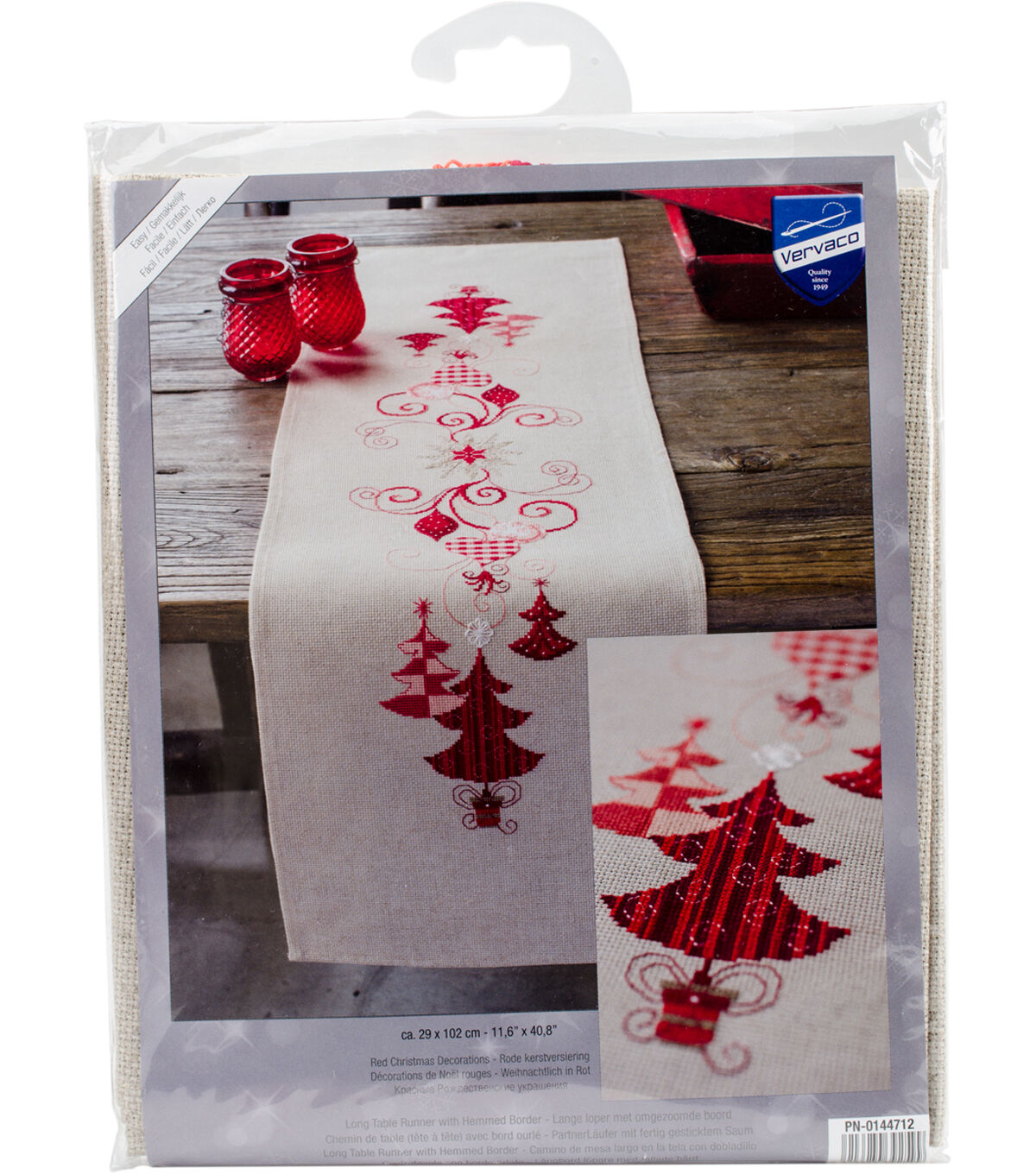 Vervaco 12 x 41 Christmas Decorations Counted Cross Stitch Kit
