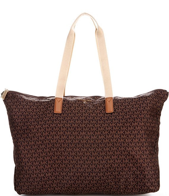 Jet Set Signature Logo Travel Large Packable Tote Bag