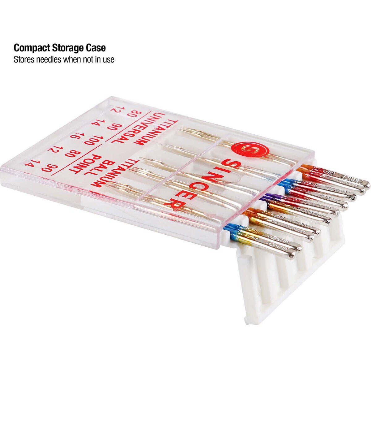 SINGER 10ct Universal Regular Ball Point Titanium Sewing Machine Needles