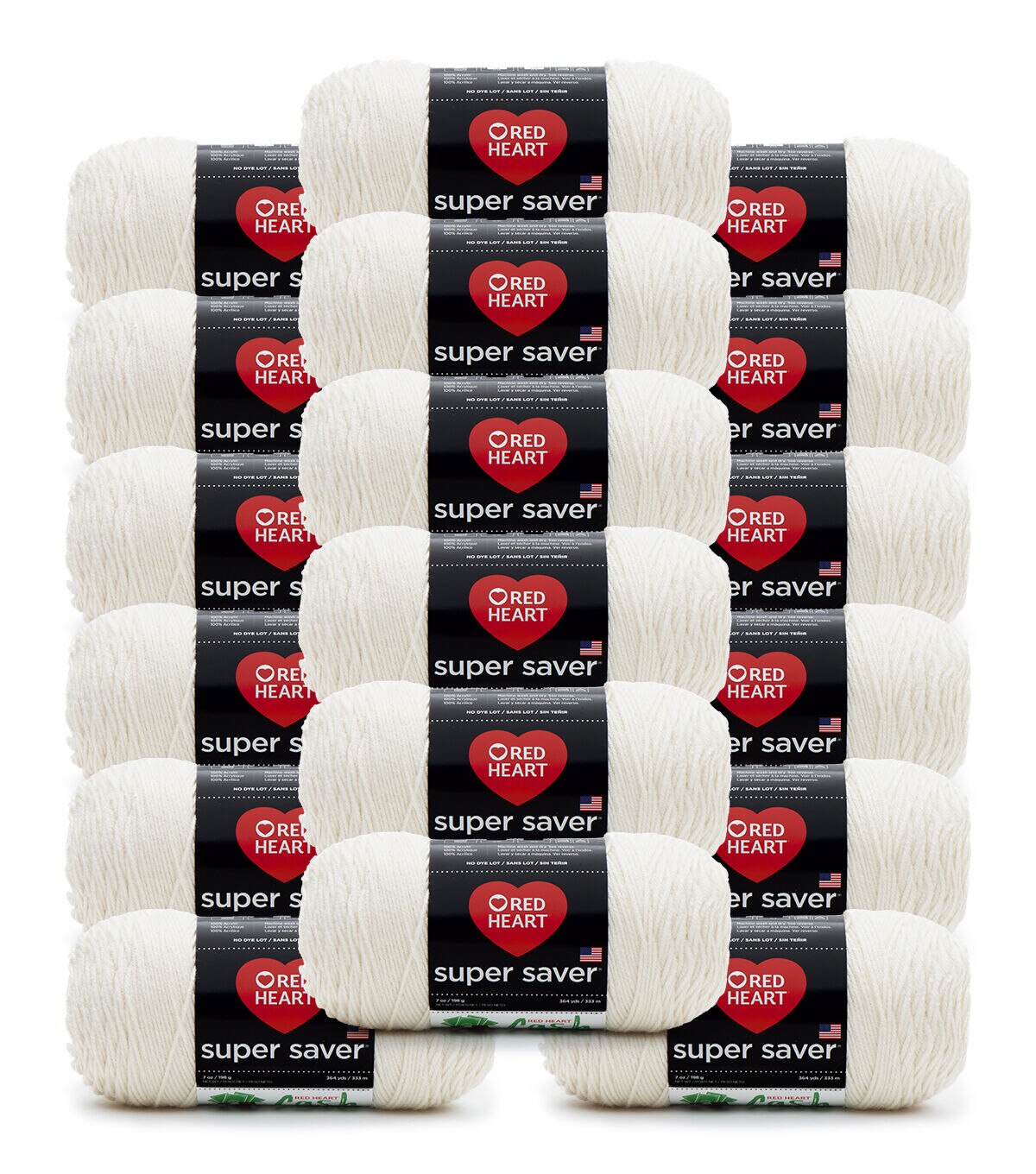 Red Heart Super Saver 364yds Worsted Acrylic Yarn 18 Bundle