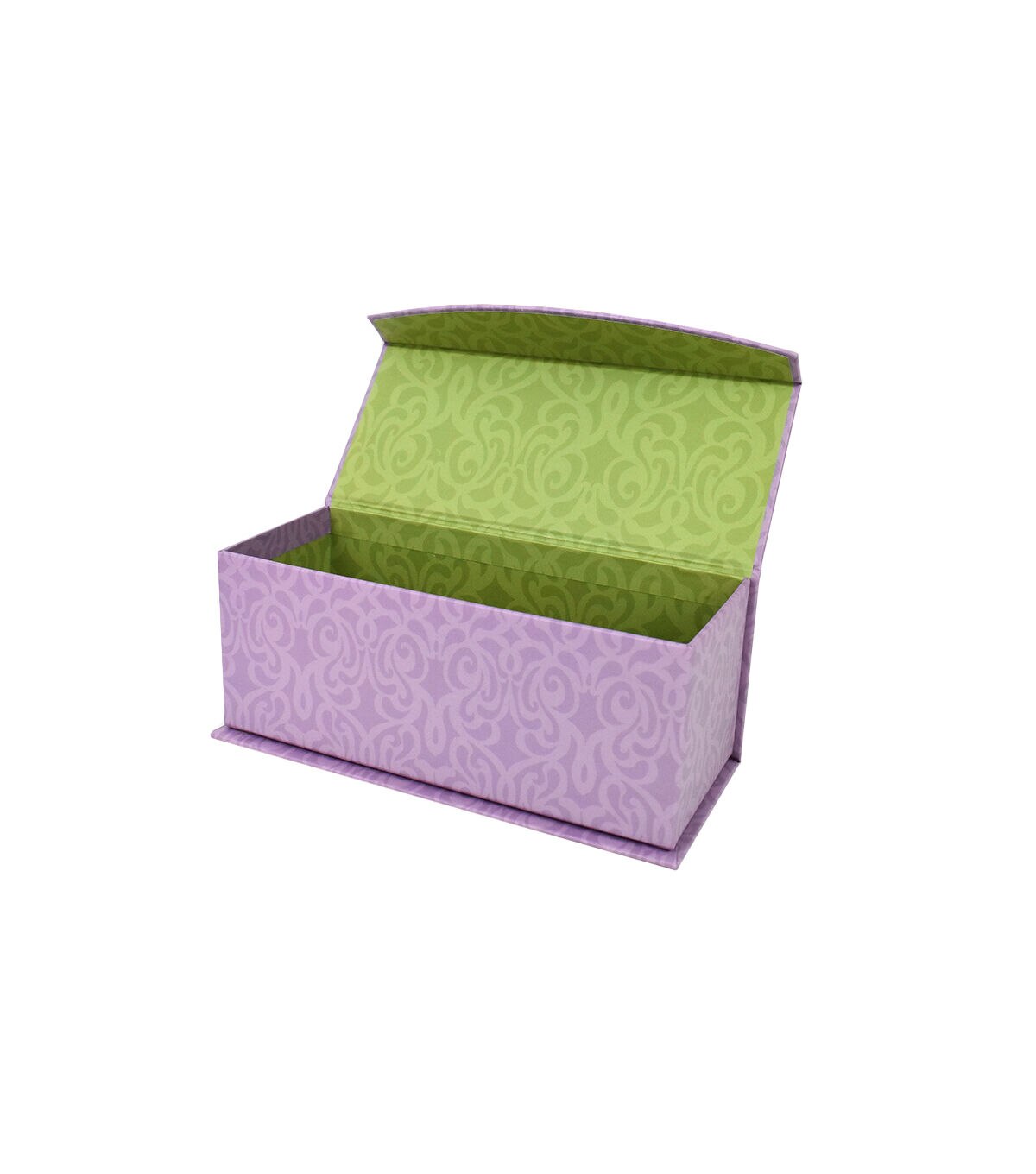 8 Purple Floral Fliptop Box
