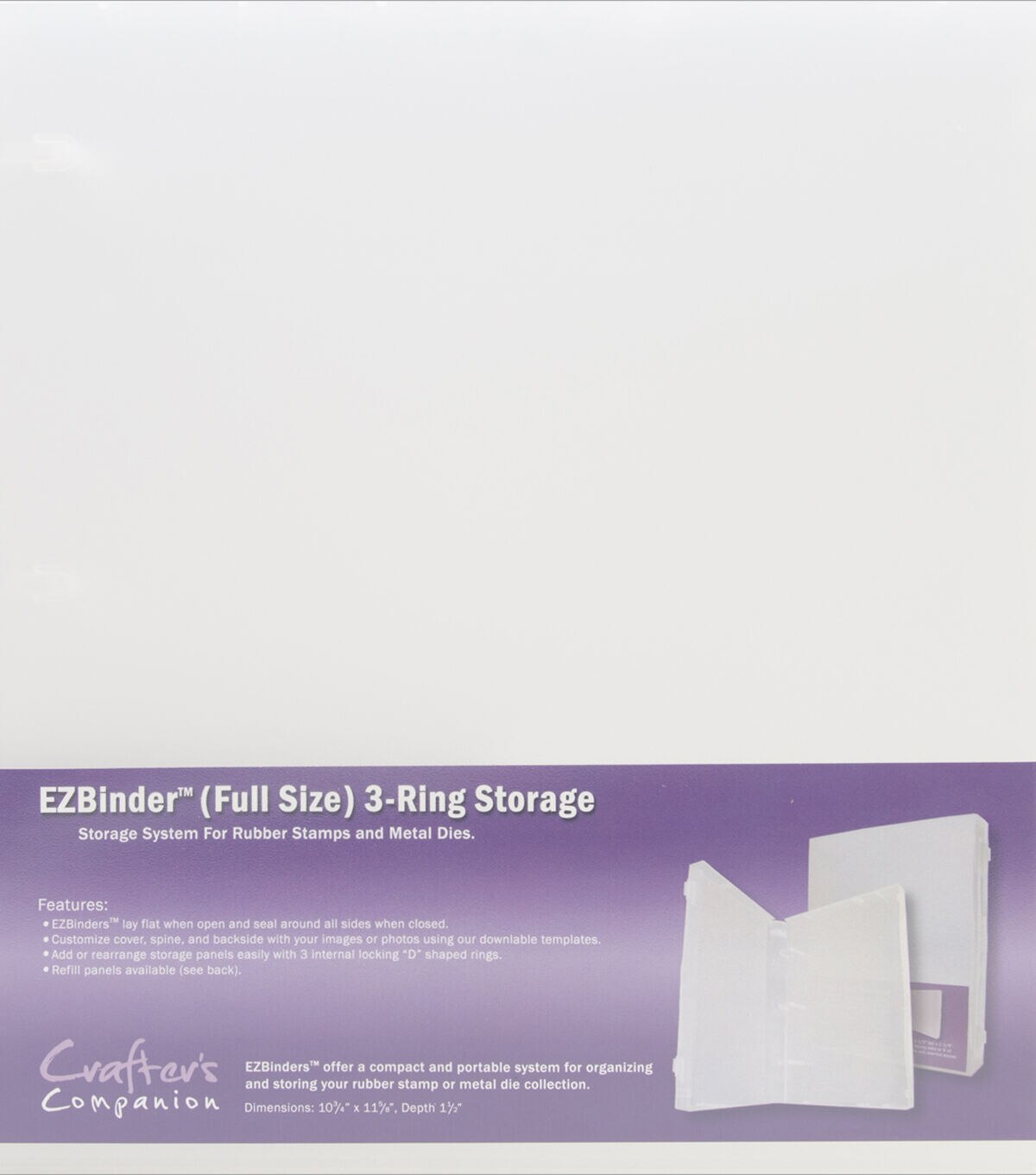 Crafter's Companion 11 x 12 Clear 3 Ring Enclosed Binder