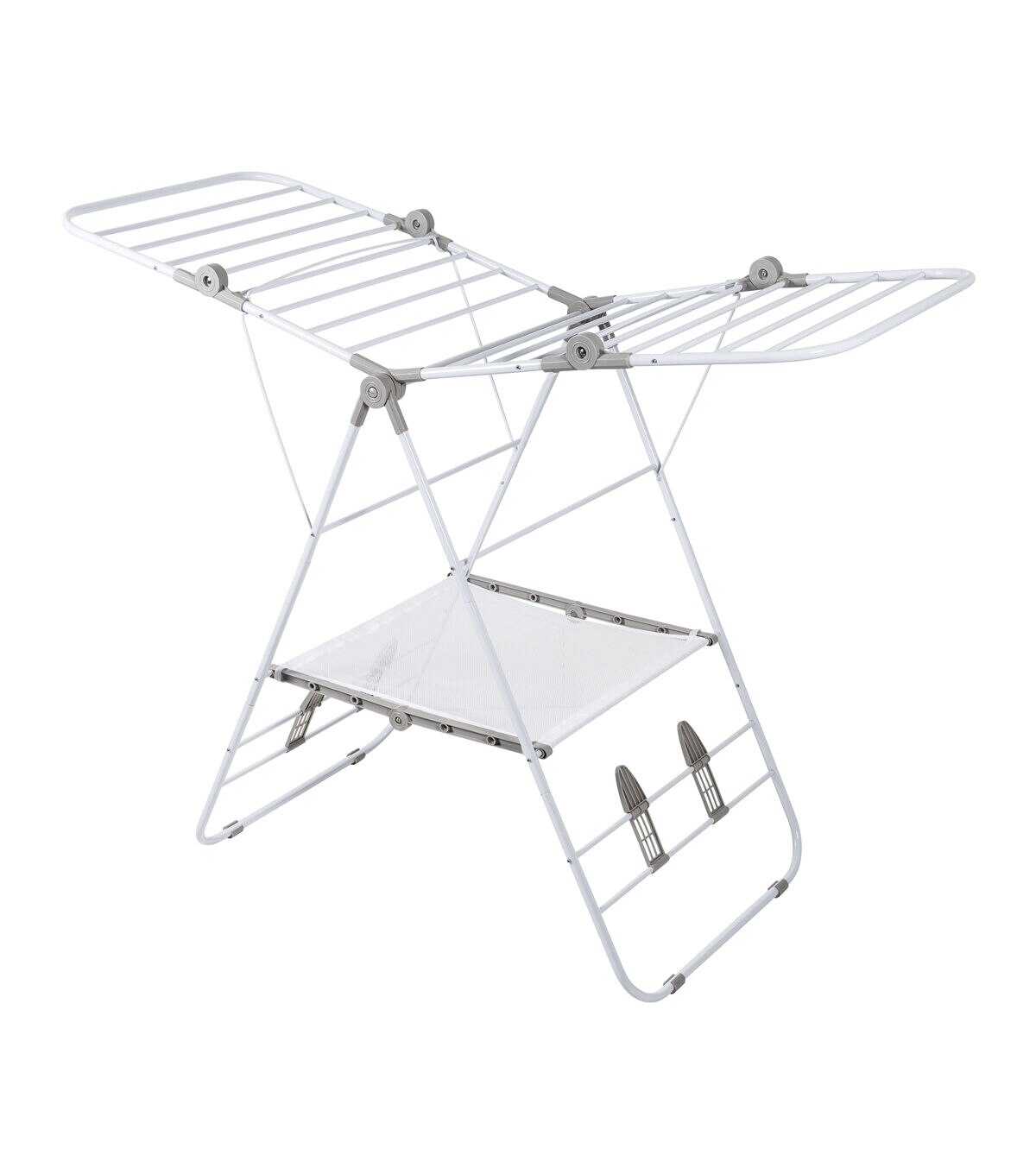 Honey Can Do 57 White Expandable & Folding Wing Drying Rack 50lbs