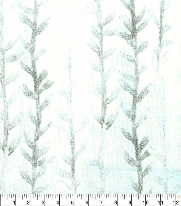 Vines on Green White Quilt Cotton Fabric by Keepsake Calico