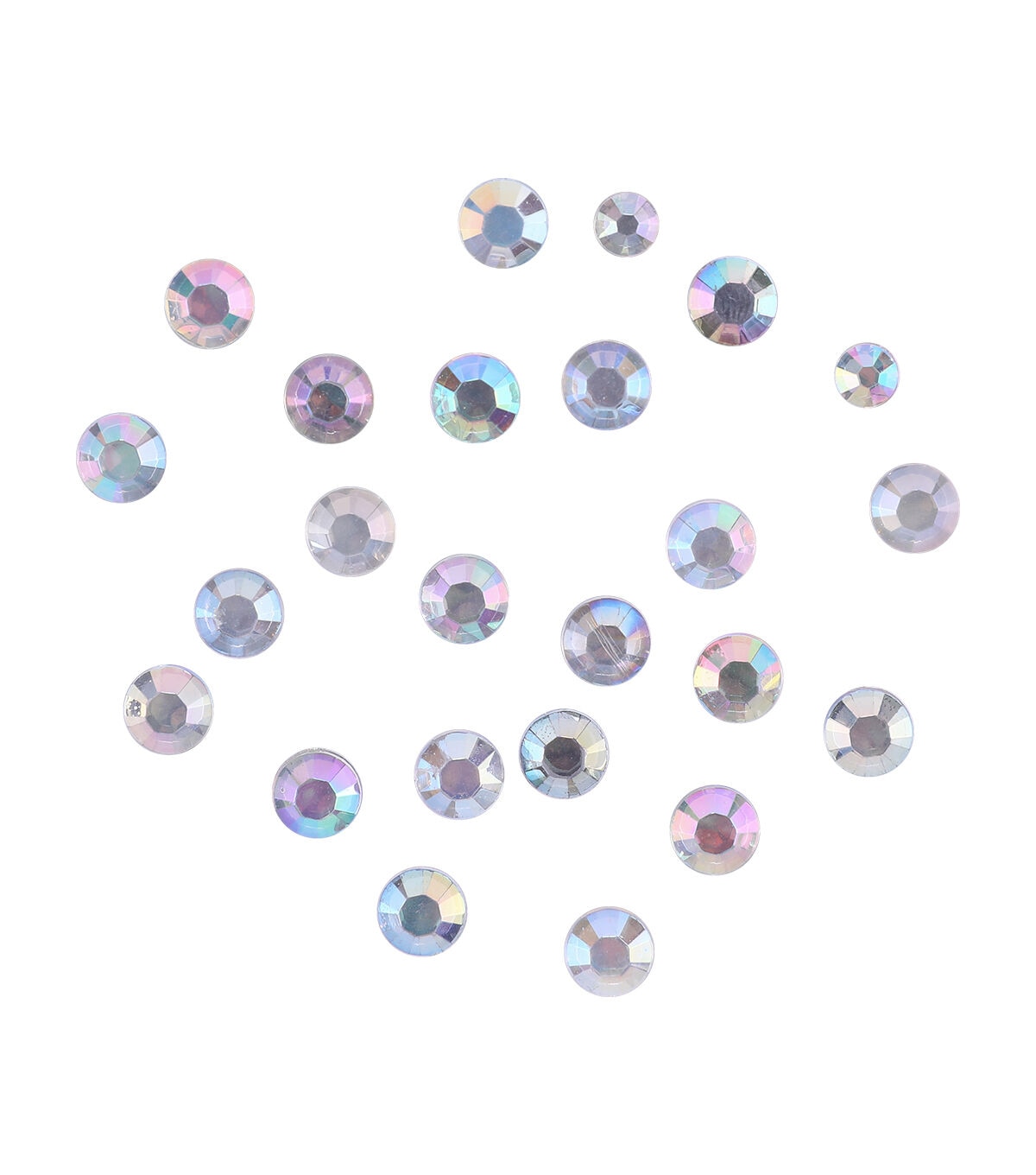 38ct Clear Aurora Borealis Round Rhinestones by hildie & jo
