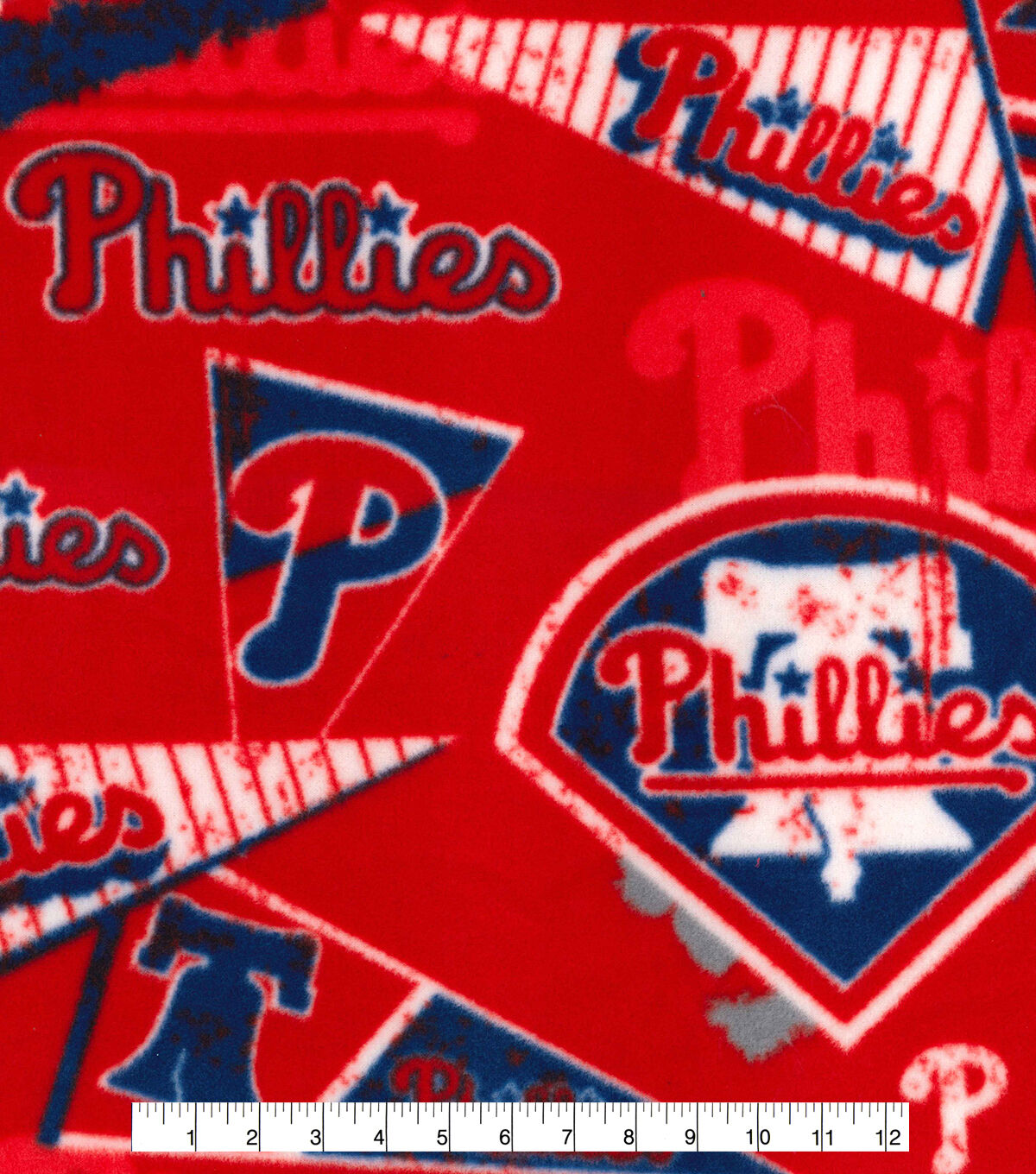 Fabric Traditions Philadelphia Phillies Fleece Fabric Vintage