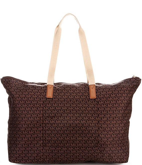 Jet Set Signature Logo Travel Large Packable Tote Bag