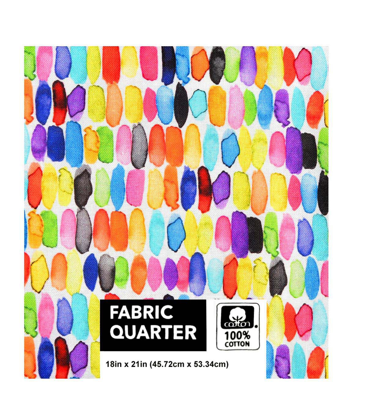 18 x 21 Watercolor Quilt Cotton Fabric Quarter by Keepsake Calico