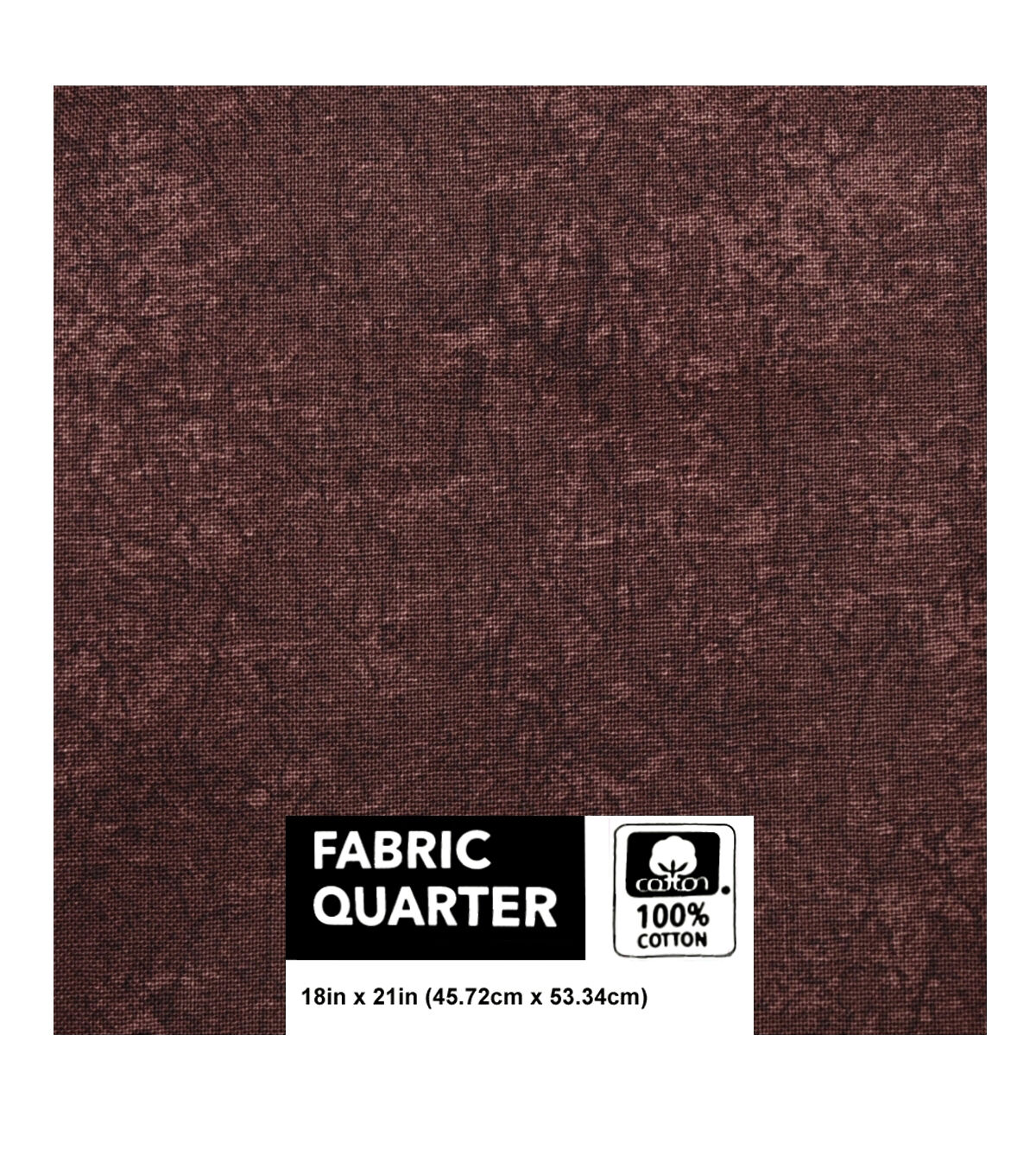 18 x 21 Brown Distressed Cotton Fabric Quarter 1pc by Keepsake Calico