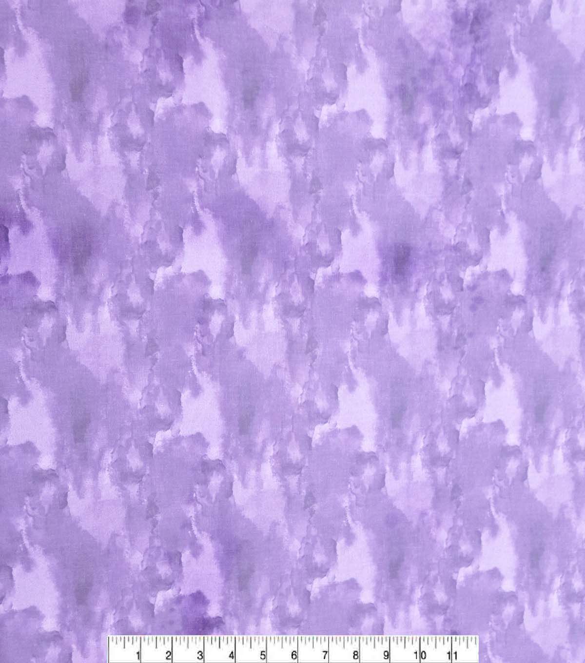 Dark Purple Watercolor Blender Cotton Fabric by Keepsake Calico