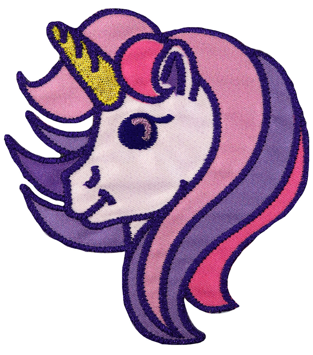 Simplicity 3.5 Multicolor Unicorn With Gold Horn Iron On Patch